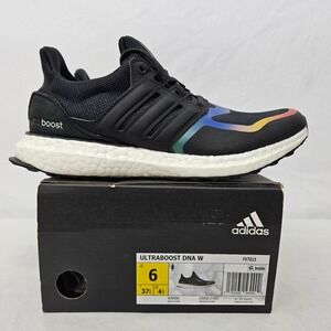 Adidas Ultraboost DNA Running Shoes FV7015 Black Rainbow Women's Size 6